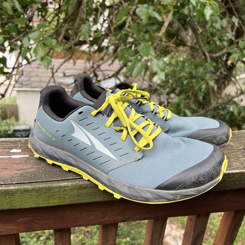 Altra Superior 5 Trail Running Shoes Blue Low Top Size 10.5 Mens Blue/Gray